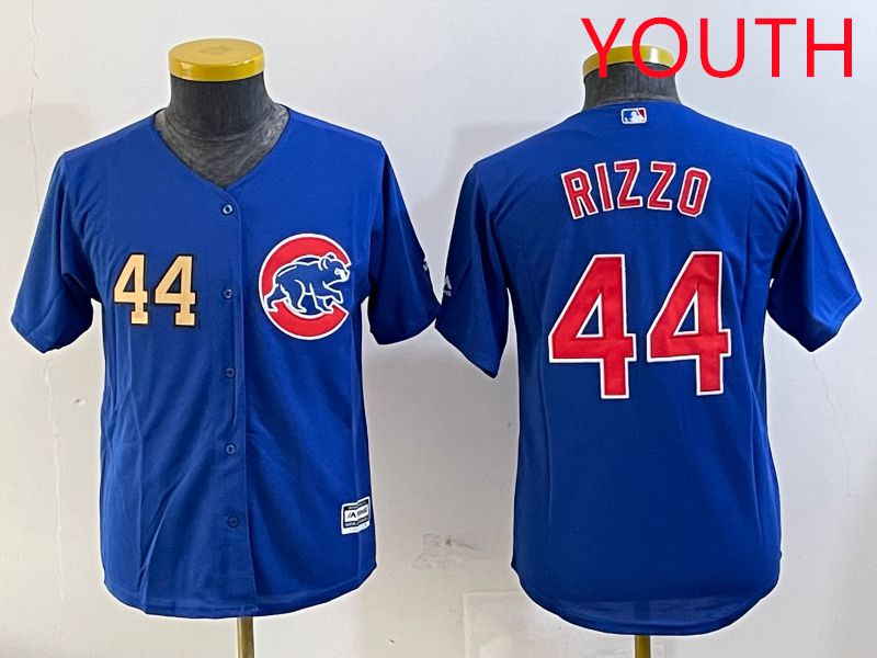 Youth Chicago Cubs #44 Rizzo Blue Game 2025 Nike MLB Jersey style 4->youth mlb jersey->Youth Jersey